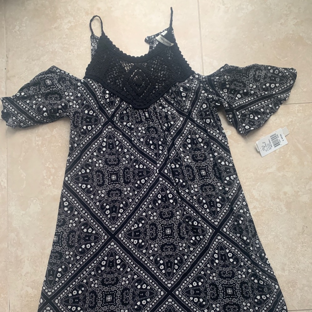 Lace neck dress